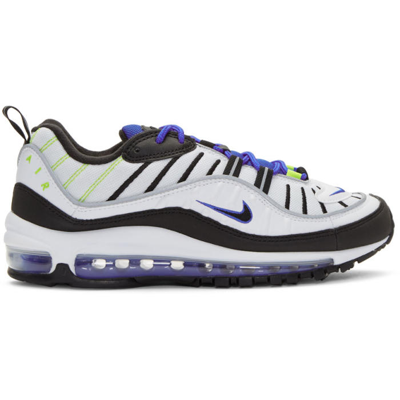 Nike Air Max 98 Mesh And Leather Sneakers In White