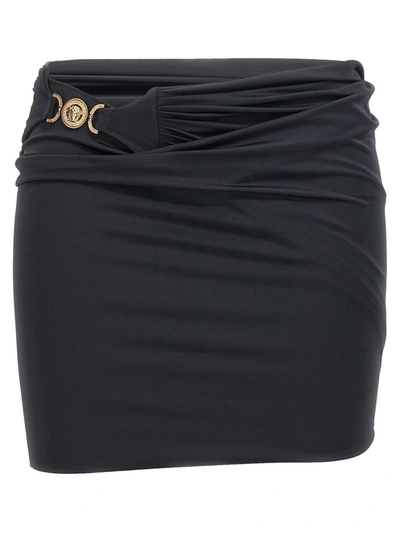Versace Medusacostum Cover Skirt In Black
