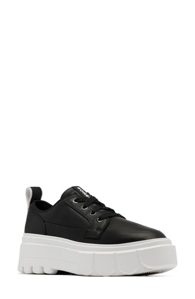 Sorel Women's Caribou Wp Lace-up Platform Sneakers Women's Shoes In Black/ Sea Salt