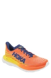 Hoka Men's Mach 5 Running Shoes - D/medium Width In Flame/dandelion In Flame/dandelion/navy