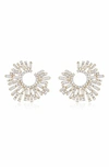 Ettika Crystal Frontal Hoop Earrings In Gold