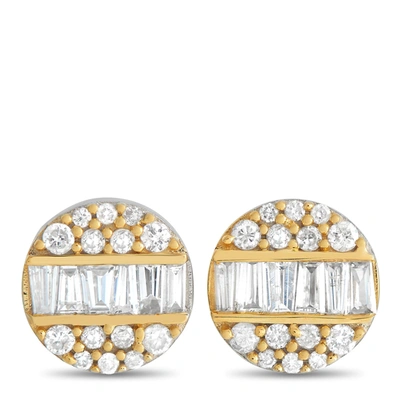 Non Branded Lb Exclusive 14k White And Yellow Gold 0.44ct Diamond Earrings