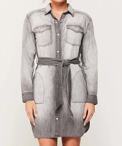 Velvet Heart Chic Denim Cowgirl Dress In Denim Gray In Grey