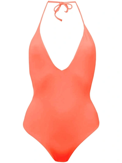 Onia Women Nina Halter Strap One-piece Bathing Suit In Salmon Pink In Multi