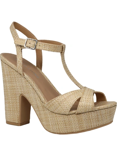 Sun + Stone Jamie Womens Cork Strappy Platforms In Multi