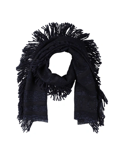 Jimmy Choo Oblong Scarves In Dark Blue