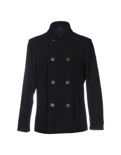 Armani Jeans Coat In Black