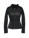 Armani Jeans Leather Jacket In Black