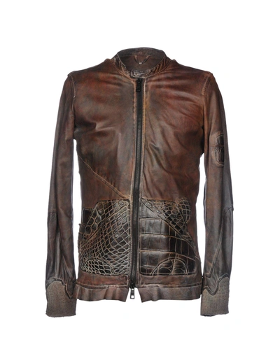 Giorgio Brato Biker Jacket In Dark Brown