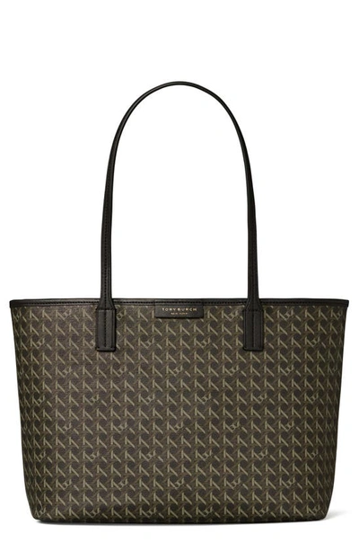 Tory Burch Ever-ready Tote Coated Canvas Bag In Black