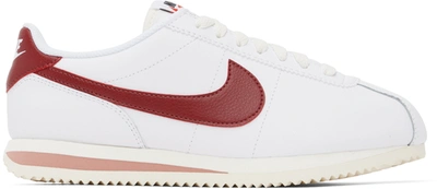 Nike Cortez In White/red