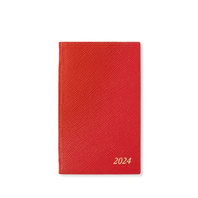 Smythson 2024 Panama Weekly Agenda In Scarlet Red