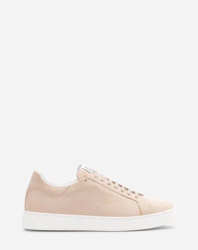 Lanvin Ddb0 Leather Sneakers In Sand