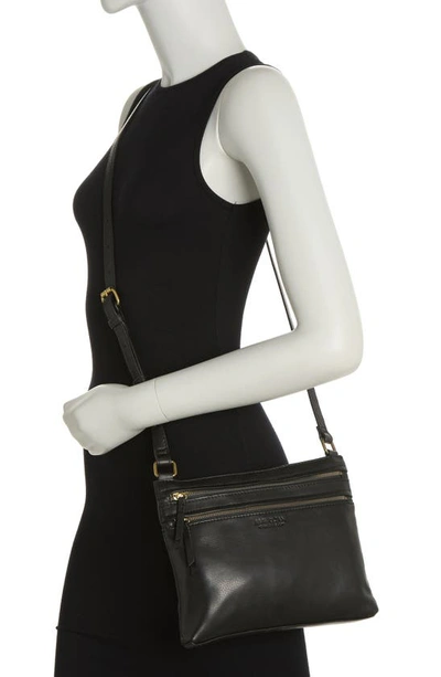 American Leather Co. Orrin Zip Crossbody Bag In Black