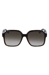Ferragamo 56mm Square Sunglasses In Brown