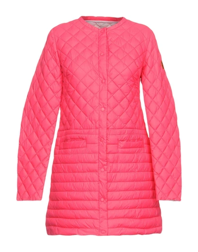Save The Duck Synthetic Down Jacket In Fuchsia