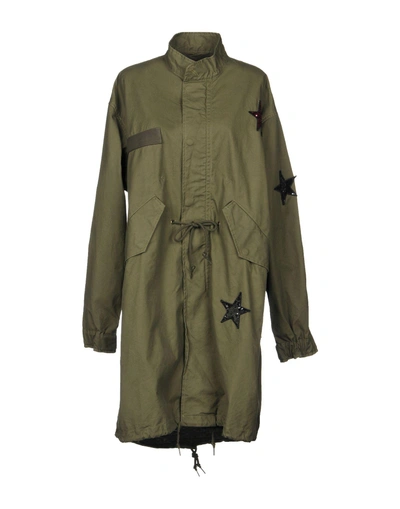 Mpd Box Full-length Jacket In Military Green