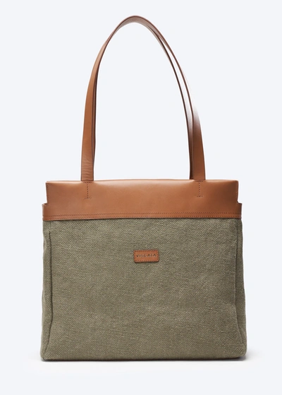 Viscata Tropez Canvas Handbag In Green
