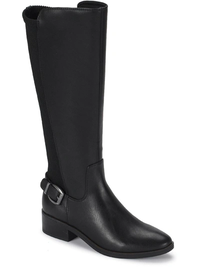 Baretraps Mckayla Womens Faux Leather Tall Knee-high Boots In Black