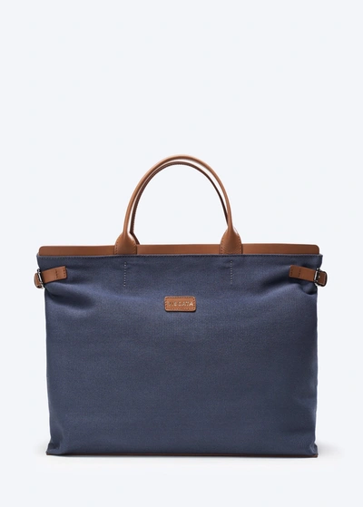 Viscata Cannes Canvas Handbag In Blue