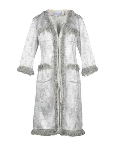 Luisa Beccaria Full-length Jacket In Silver