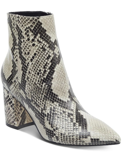 Marc Fisher Mf Retire 2 Womens Leather Snake Print Ankle Boots In Multi