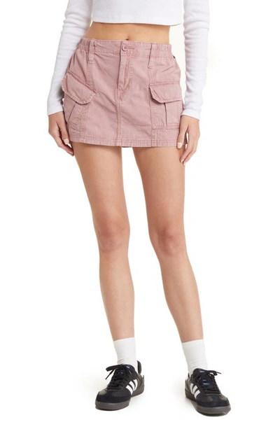Bdg Urban Outfitters Y2k Cotton Cargo Miniskirt In Mauve