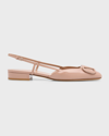 Valentino Garavani Vlogo Signature Slingbacks In Rose_cannelle