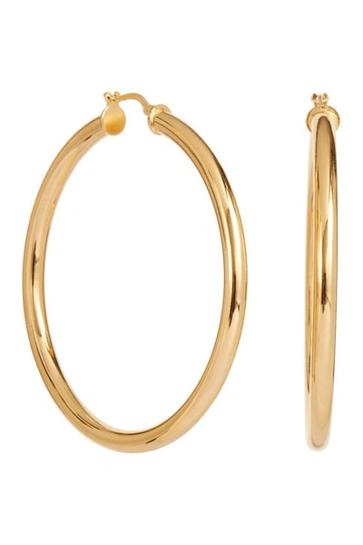 Savvy Cie Jewels Italian High Polish 2.2" Hoop Earrings In Gold