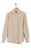 Rodd & Gunn Penrose Linen Blend Button-up Shirt In Desert