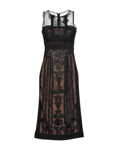 Marchesa Notte Knee-length Dress In Black