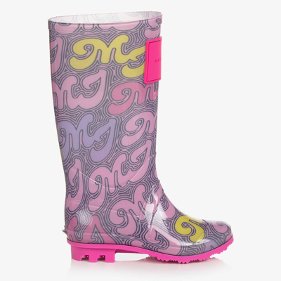 Marc Jacobs Kids' Printed Rain Boots In Pink