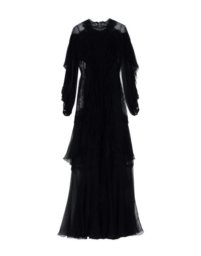 Alberta Ferretti Long Dress In Black
