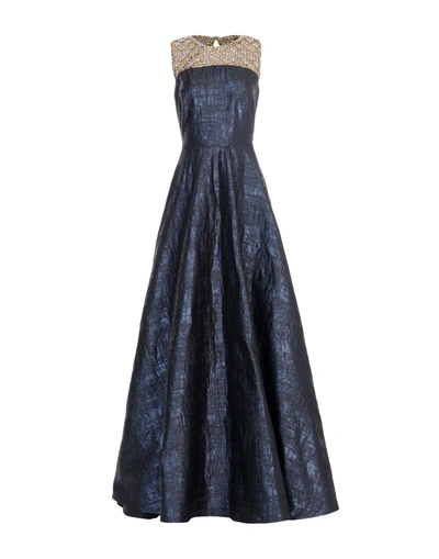 Amen Couture Long Dress In Dark Blue