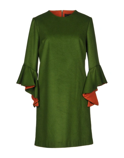 Alessandro Dell'acqua Short Dress In Military Green