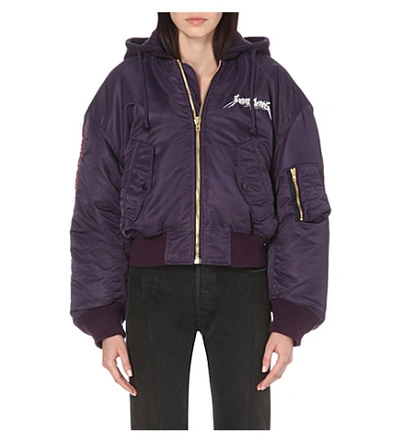 Vetements purple bomber clearance