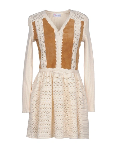 Red Valentino Short Dress In Ivory