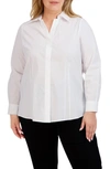 Foxcroft Taylor Long Sleeve Stretch Button-up Shirt In White