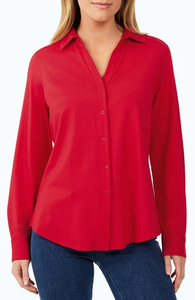 Foxcroft Mary Jersey Top In Red