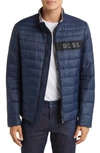 Hugo Boss Darolus Quilted Puffer Jacket In Dark Blue
