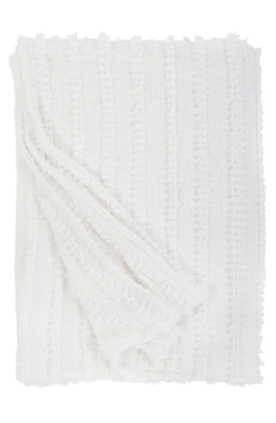 Pom Pom At Home Camille Oversize Cotton Throw Blanket In White
