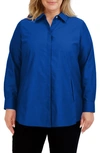 Foxcroft Cici Tunic Blouse In Royal Blue