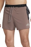 Nike Second Sunrise 5-inch Brief Lined Trail Running Shorts In Brown