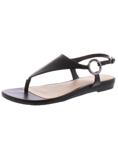 Alfani Hayyden Womens Solid Dressy Thong Sandals In Black