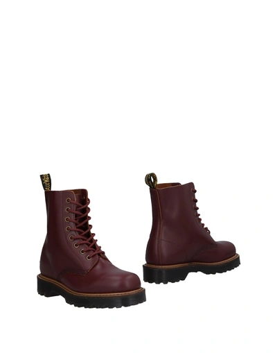 Dr. Martens' Ankle Boot In Brick Red