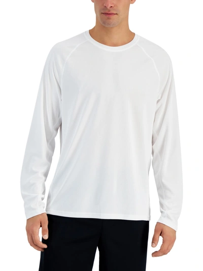 Ideology Mens Moisture-wicking Crewneck Pullover Top In White
