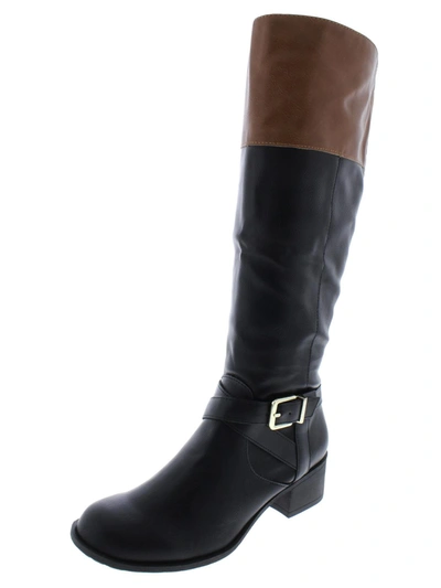 Style & Co Venesa Womens Faux Leather Knee-high Riding Boots In Multi