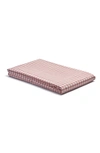 Piglet In Bed 200 Thread Count Gingham Percale Flat Sheet In Red Dune