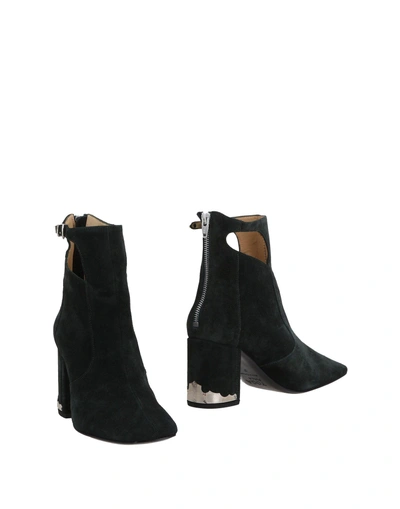 Toga Ankle Boots In Dark Green