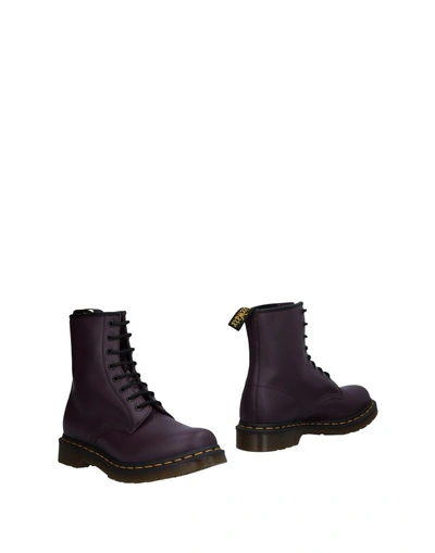 Dr. Martens' Ankle Boots In Purple